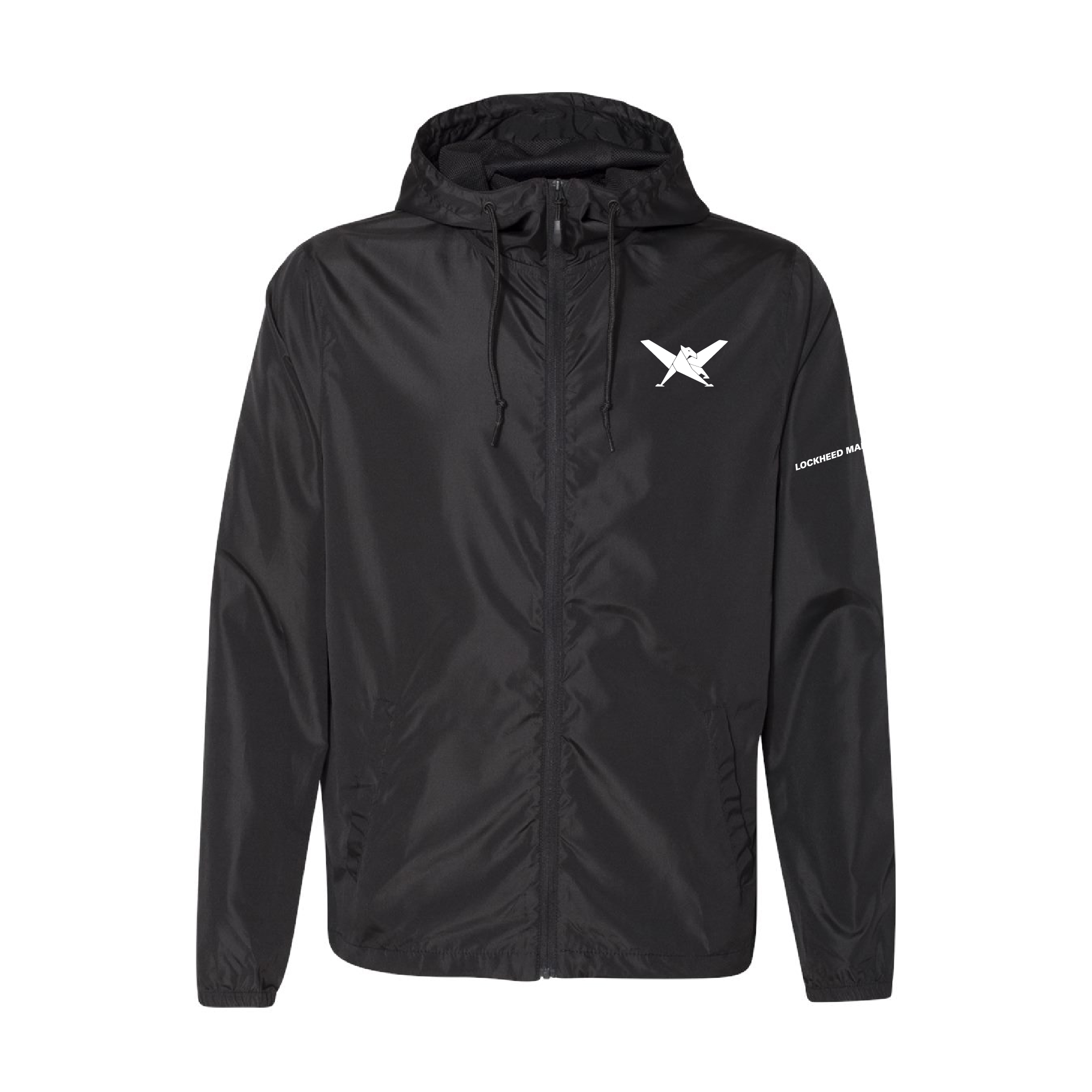 Water Resistant Lightweight Windbreaker - Black